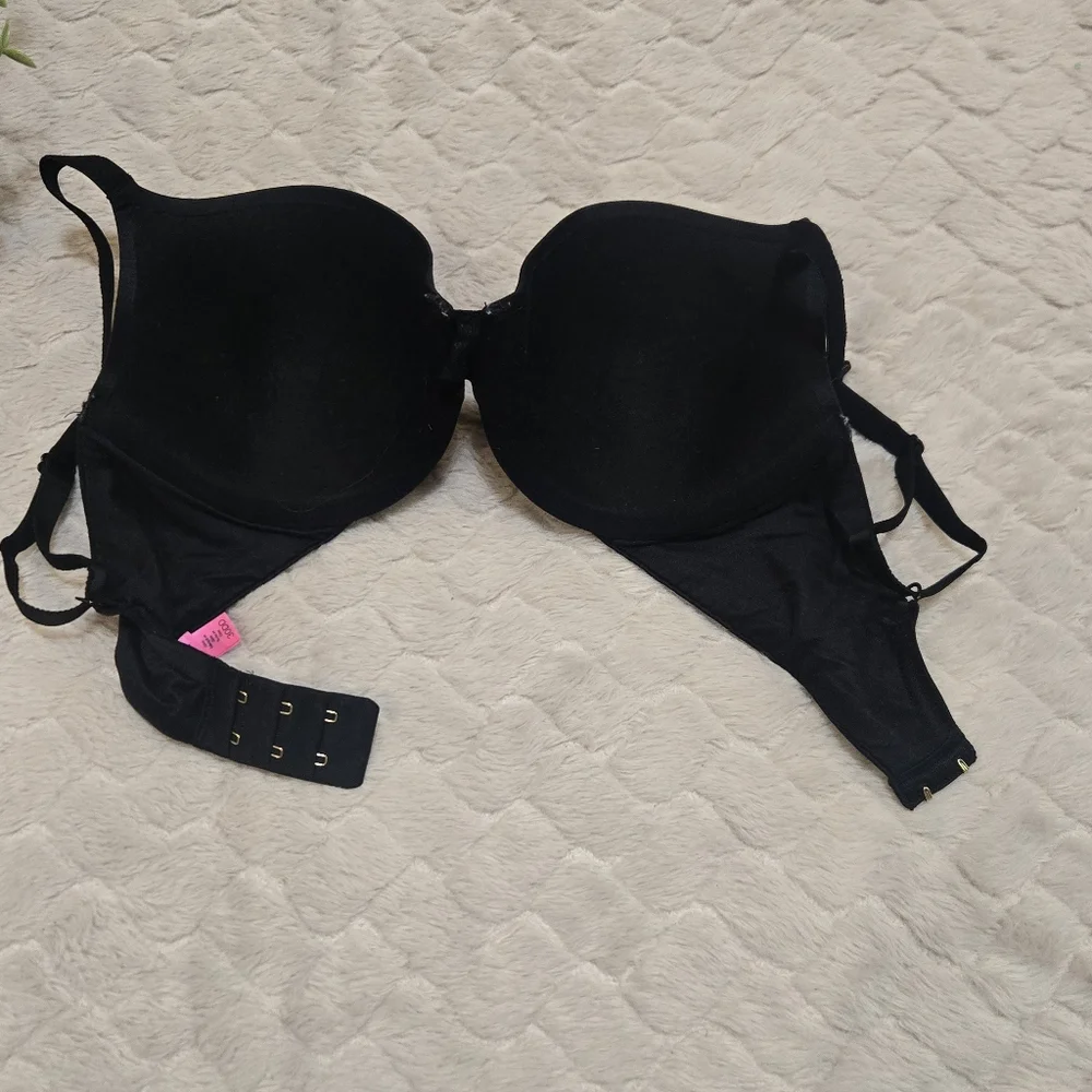 Betsey Johnson Black Lightly Padded Bra, 30DD - Picture 5 of 7